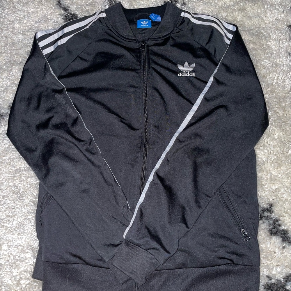 Black Adidas Supergirl Zip-Up